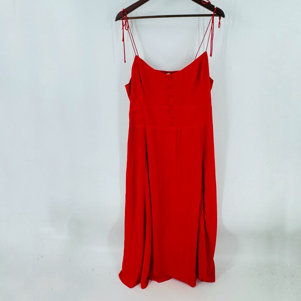 Red Spaghetti Strap Maxi Dress